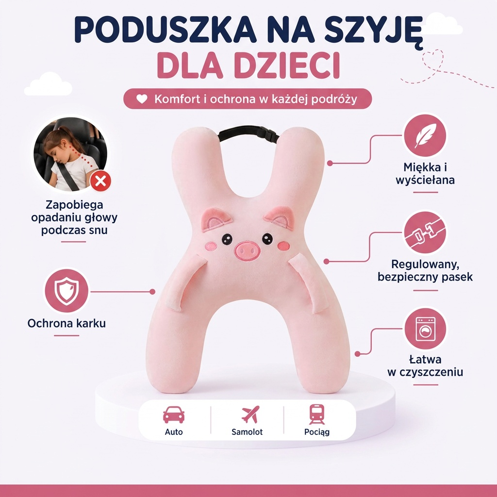 Snuvi™ – Poduszka Podróżna dla Dzieci